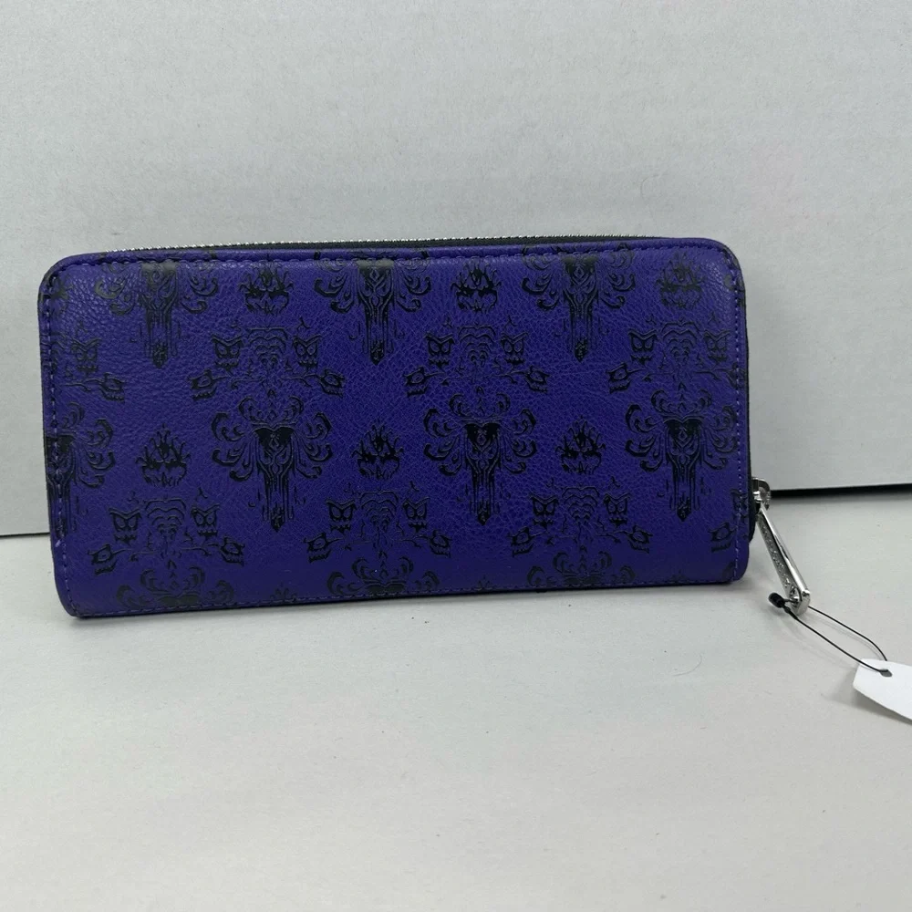 Loungefly Disney Parks Haunted Mansion Purple Wallpaper Wallet